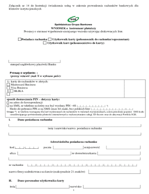 Bank Card Application Form