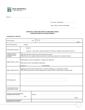 Consumer Credit Application Form