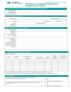 Poland Business Activity Information Form