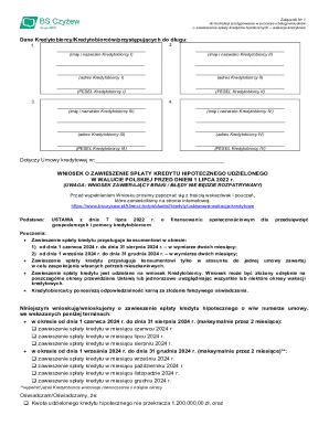 Mortgage Payment Suspension Application
