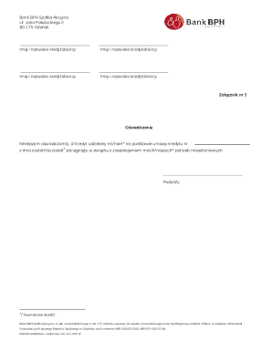 Bank BPH Loan Declaration Form