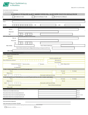 Visa Business Credit Card Application Form