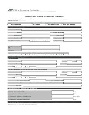 Credit Card Application Form