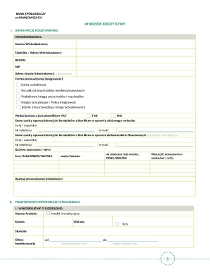 Bank Spółdzielczy Loan Application