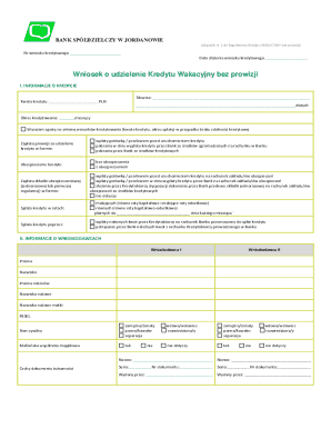 Vacation Loan Application Form