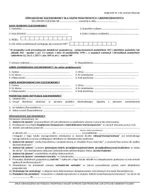 Tax and Insurance Declaration for Contractors