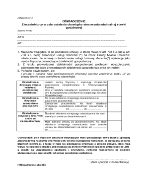 Polish Service Contract Affidavit