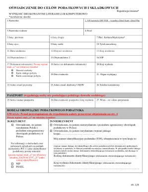 Polish Tax and Contribution Declaration Form