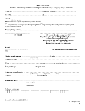 Polish Tax Declaration Form