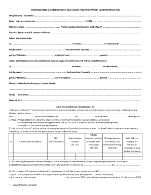 Polish Tax and ZUS Insurance Declaration for Contractors