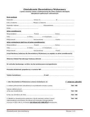 Polish Social Security Declaration Form