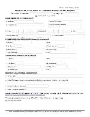 Tax and Insurance Declaration for Contractors