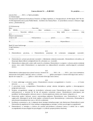 Polish Service Agreement Template