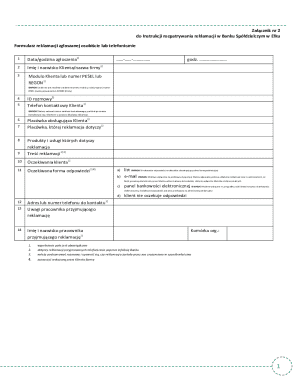 Bank Complaint Form