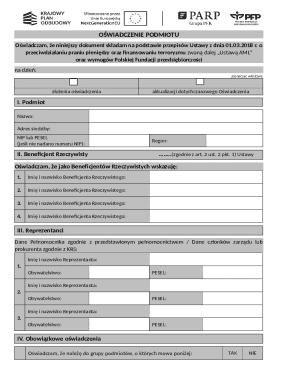 AML Beneficial Owner Declaration Form
