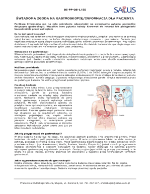 Gastroskopia Consent Form