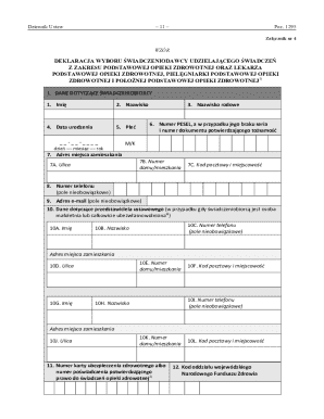 Polish Healthcare Provider Selection Form
