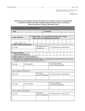 Polish Healthcare Provider Selection Declaration