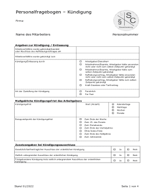 Employee Termination Form