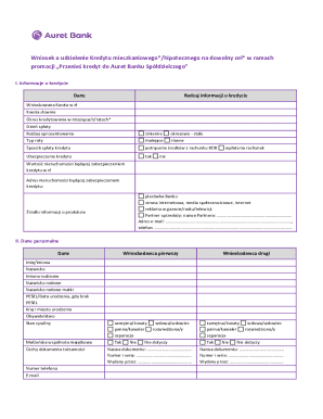 Auret Bank Mortgage Loan Application