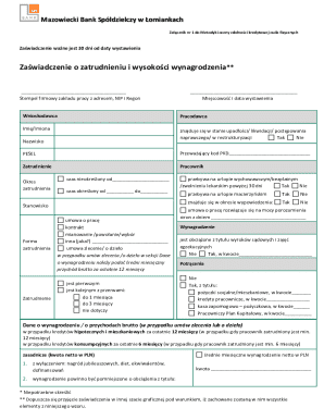 Employment and Income Certificate