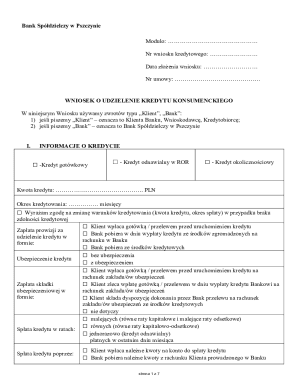 Consumer Credit Application Form