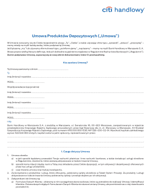 Bank Deposit Products Agreement