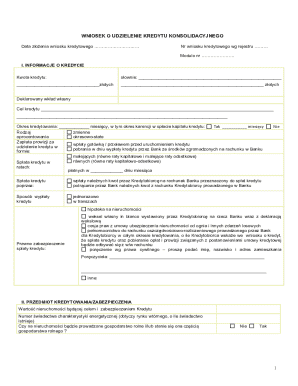 Consolidation Loan Application Form
