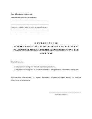 Tax and Insurance Compliance Declaration