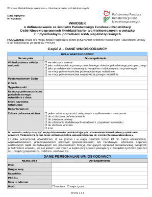 Poland Architectural Barrier Removal Grant Application