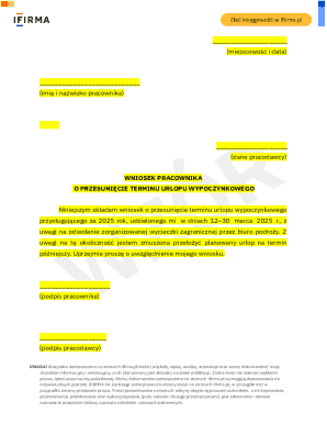 Employee Request to Reschedule Vacation