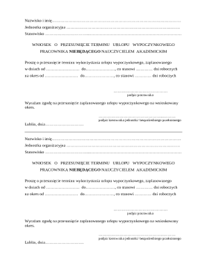 Vacation Leave Transfer Request Form