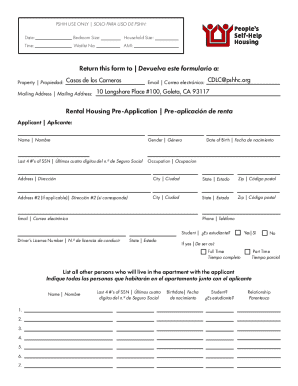 Rental Housing Pre-Application