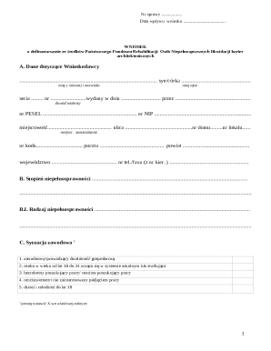 Poland Architectural Barrier Removal Grant Application