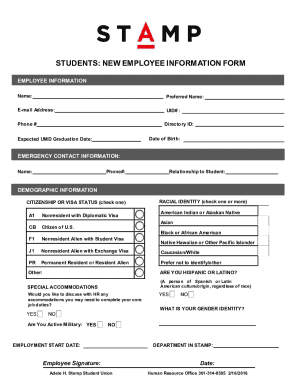 New Employee Information Form