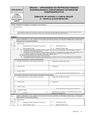 KRS-ZK1 Form for Manager Representation Changes