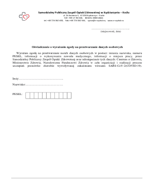 Consent Form for Personal Data Processing