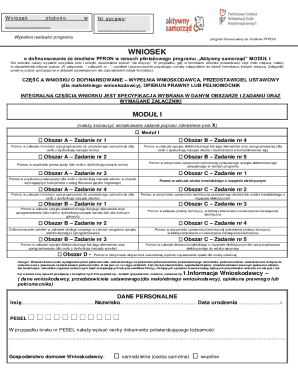 PFRON Grant Application Form
