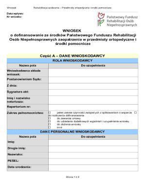 Poland Orthopedic and Assistive Devices Grant Application