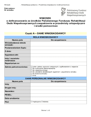 Poland Orthopedic Aid Application Form