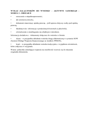 Aktywny Samorząd Moduł I Obszar D Application