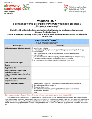 Wniosek o dofinansowanie ze środków PFRON