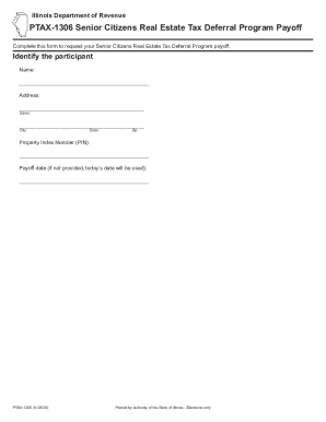 Illinois Senior Citizens Real Estate Tax Deferral Payoff Form