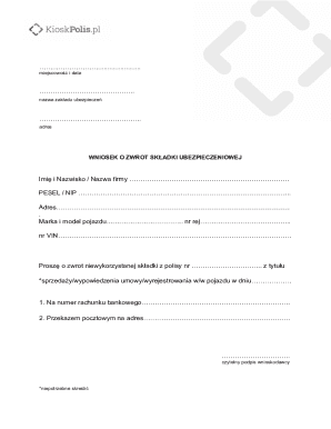 Insurance Premium Refund Application