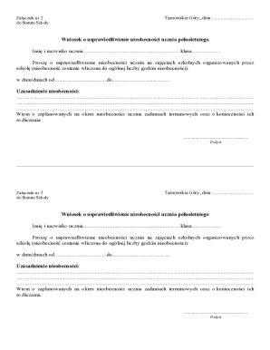 Student Absence Justification Request