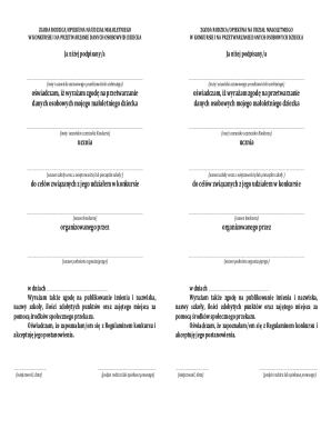 Parent Consent for Child Participation in Contest