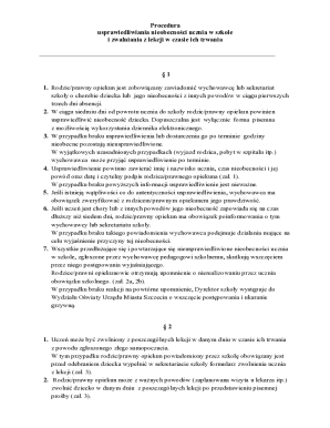School Absence Justification Form