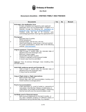 Schengen Visa Application Checklist