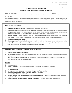 Schengen Visa Application Form