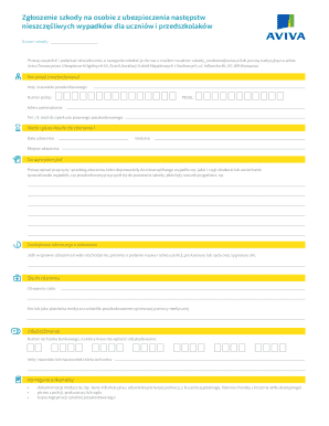Accident Claim Form for Students and Preschoolers